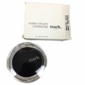 mark. Matte-Nificent Pressed Powder Oil Absorbing Compact Mirror Puff Matte Mid